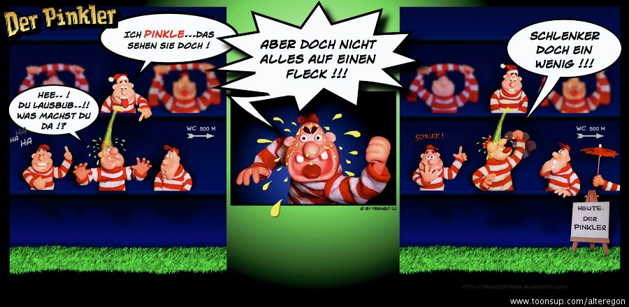 Cartoon: Der Pinkler 1