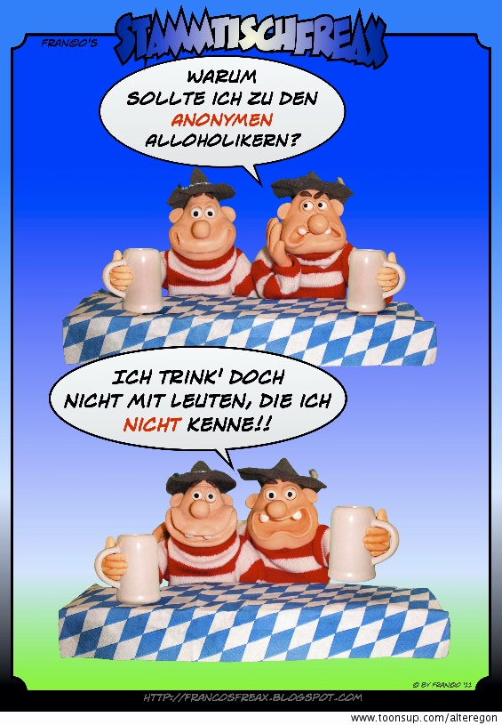 Cartoon: Anonyme Alloholiker 1