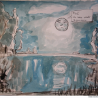 Mond in Sorge