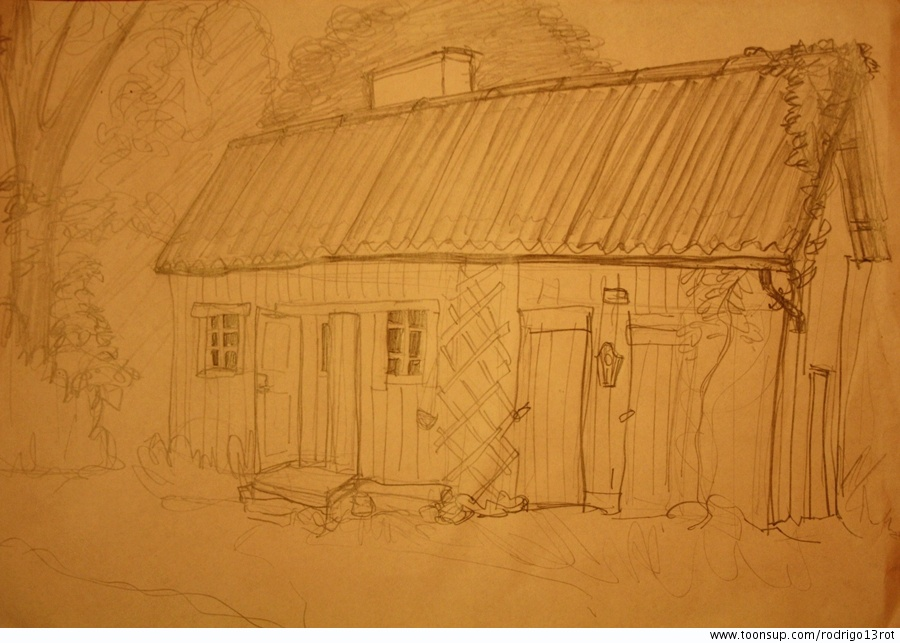 Illustration: alte Hütte 1