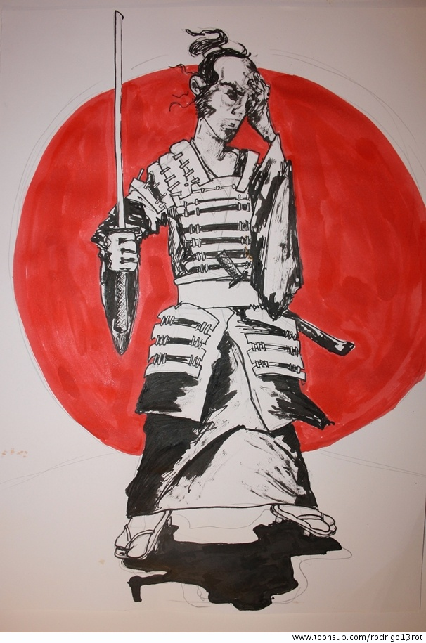 Illustration: Nicht mehr ganz junger Samurai 2