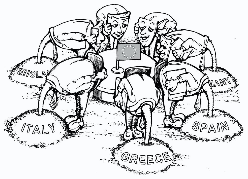 Cartoon: ostriches 1