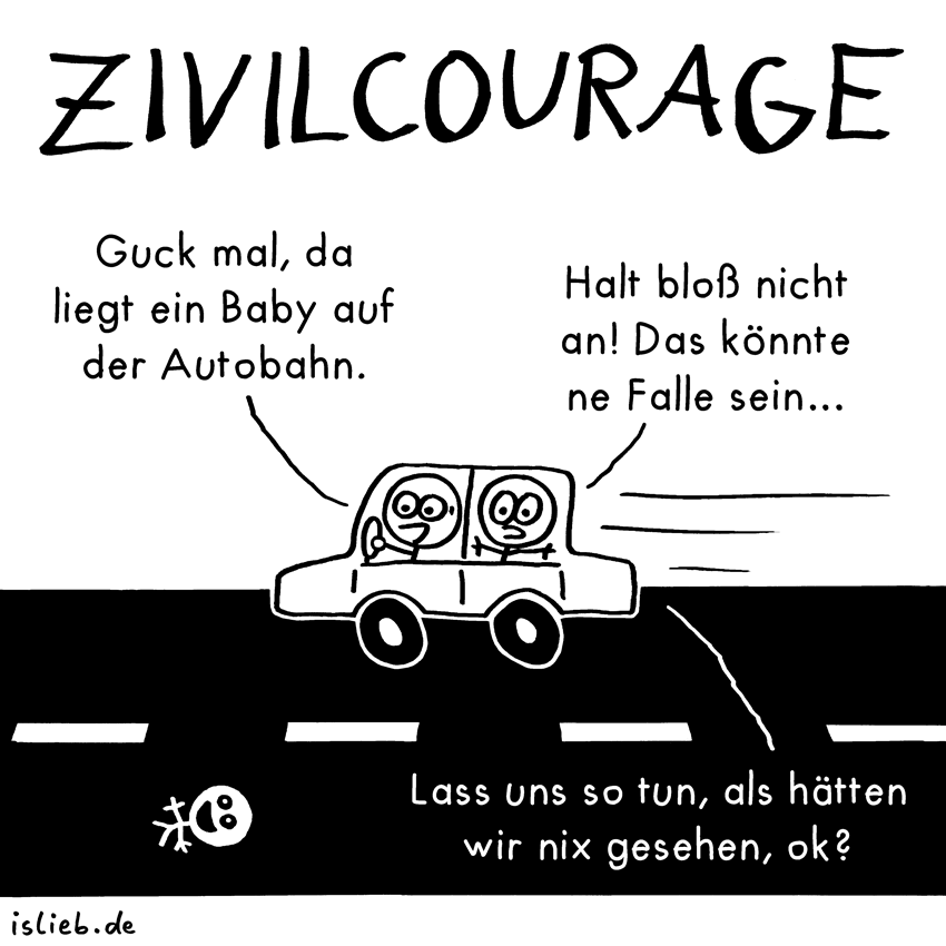 Cartoon: Zivilcourage 1