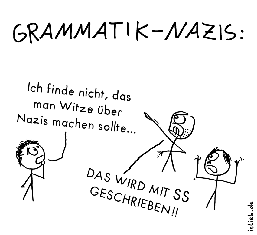 Cartoon: Grammatik-Nazis 1