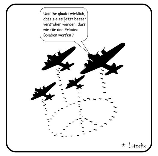 Cartoon: Bomben für Peace 1