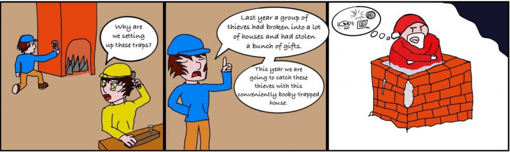 Comic: UPventkalender 2020 TrappedSanta Weihnachtspannen 1