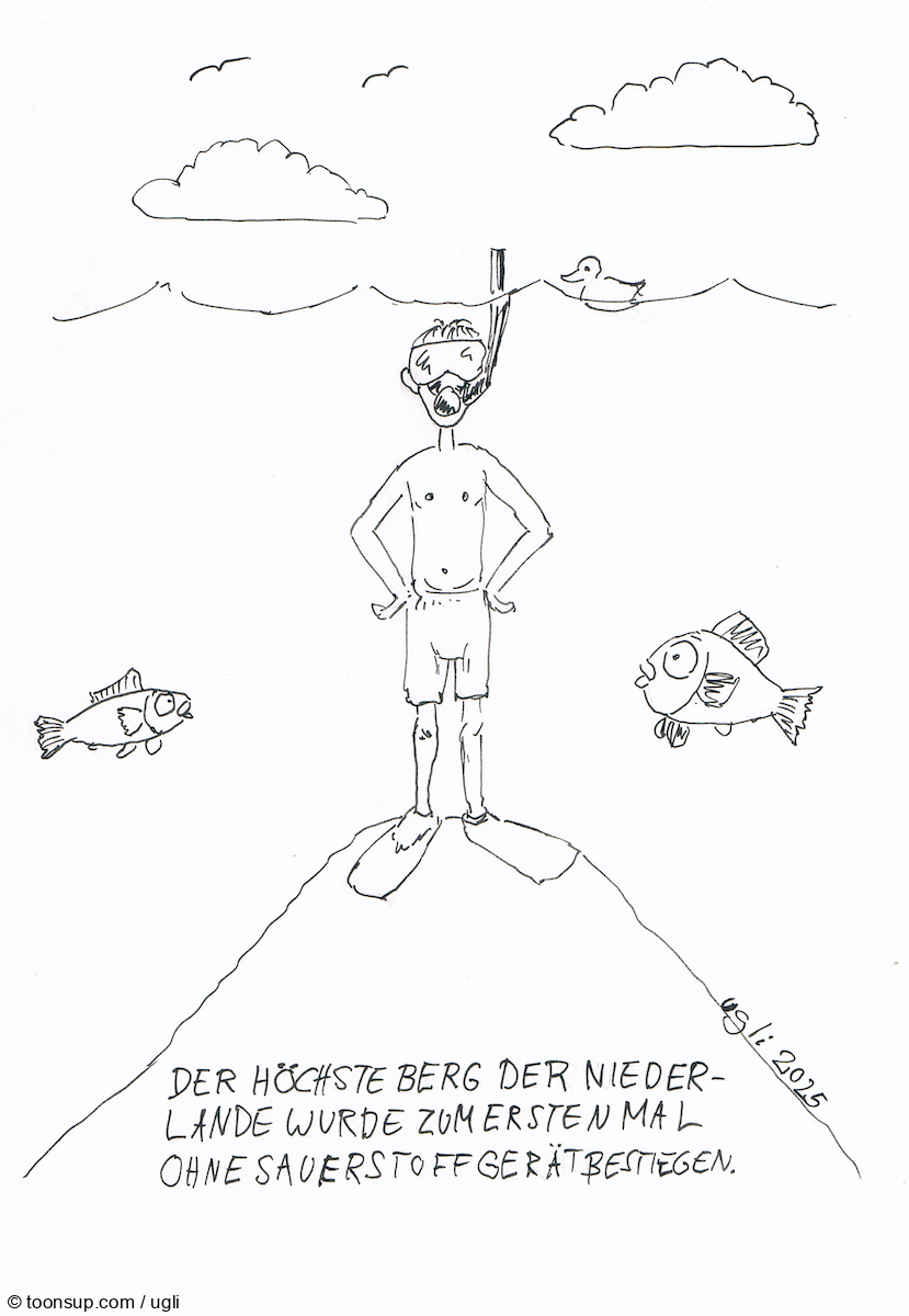 Cartoon: Der höchste Berg der Niederlande … 1