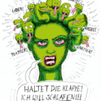 Medusa mit ihren Nervensägen