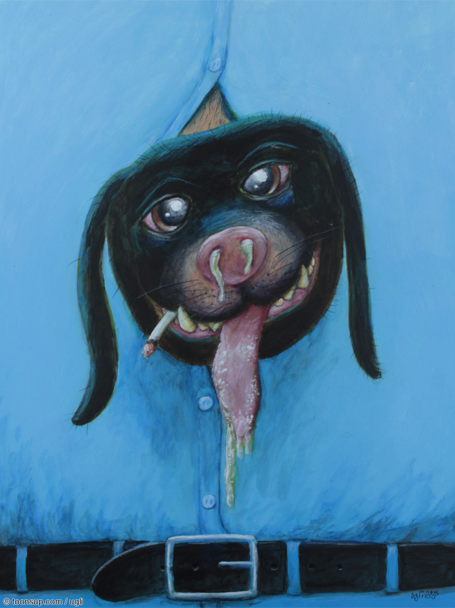 Caricature: Mein innerer Schweinehund 1