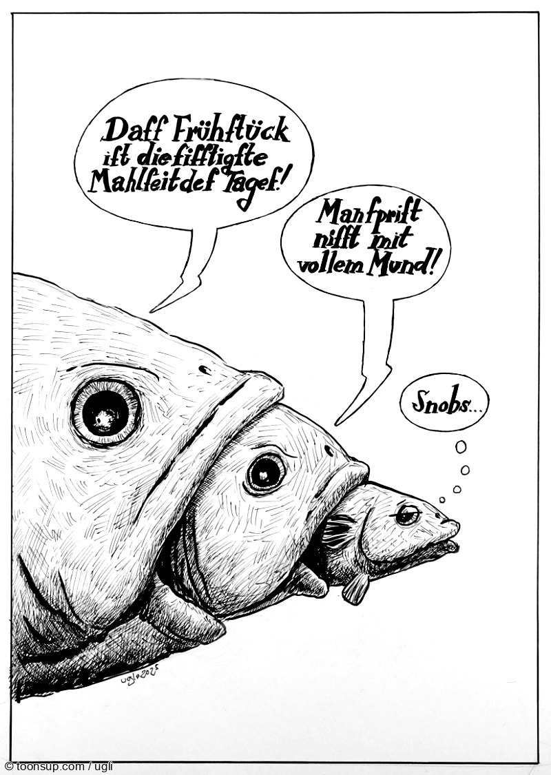Cartoon: Fischmanieren 1