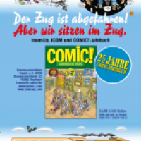 Anzeige für das neue COMIC!-Jahrbuch und für toonsUp