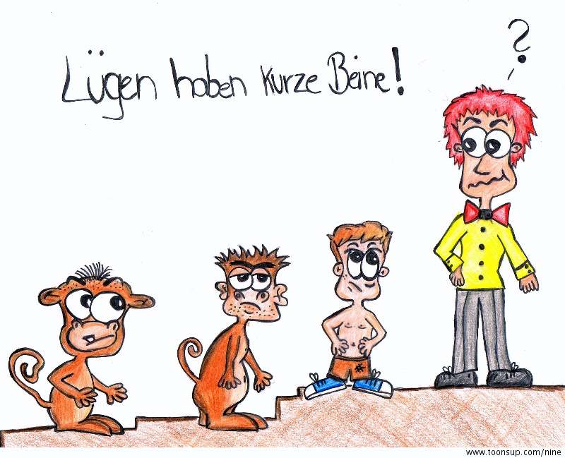 Cartoon: Lügen haben kurze Beine !!! 1