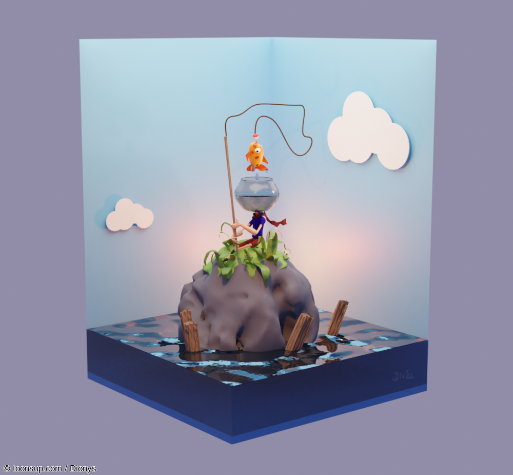 Illustration: Fishing for thoughts 1