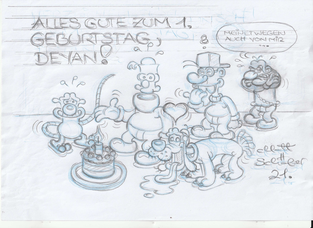 Illustration: Deyan´s erster Geburtstag 1