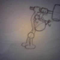 Nutty Nick  anticipates to hit Captn Crazy with a hammer