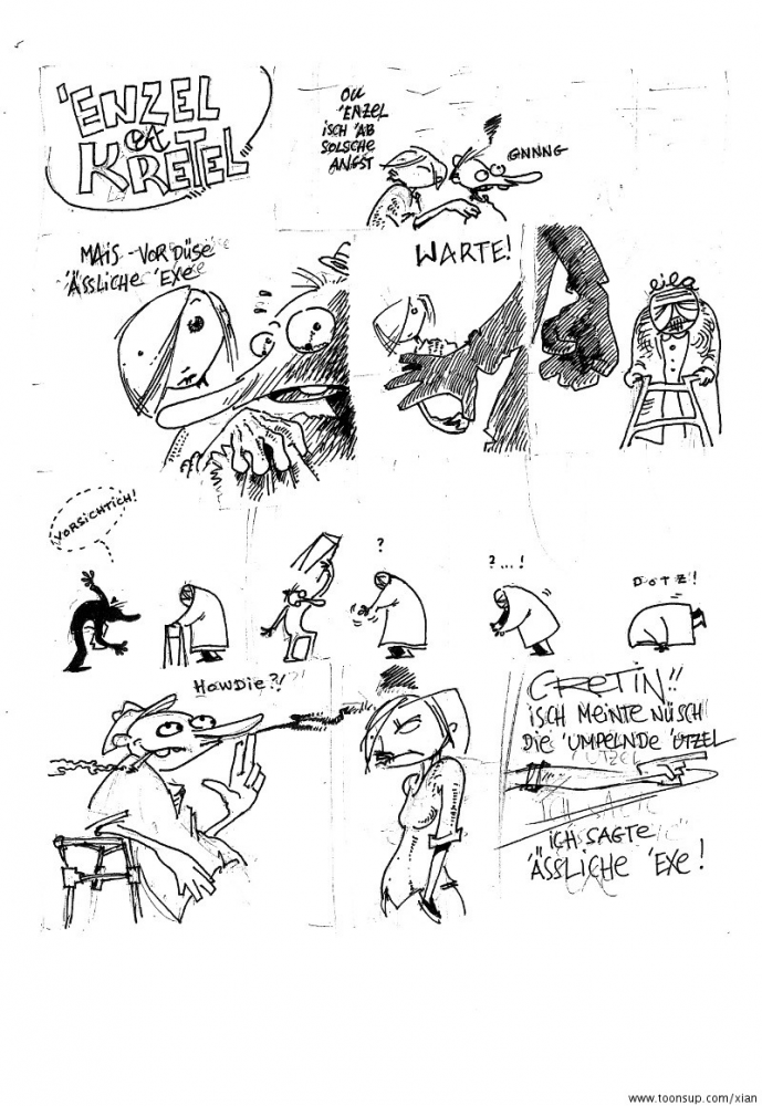 Cartoon: Enzel et Kretel - Backstage 1