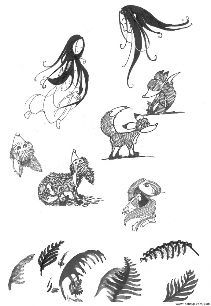 Concept Art / Character Design: fux und fee 1