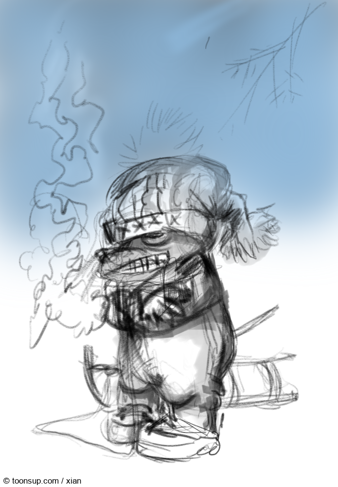 Cartoon: #inktober 20 frost 2