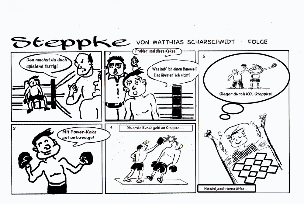 Comic: Steppke als Boxer 1