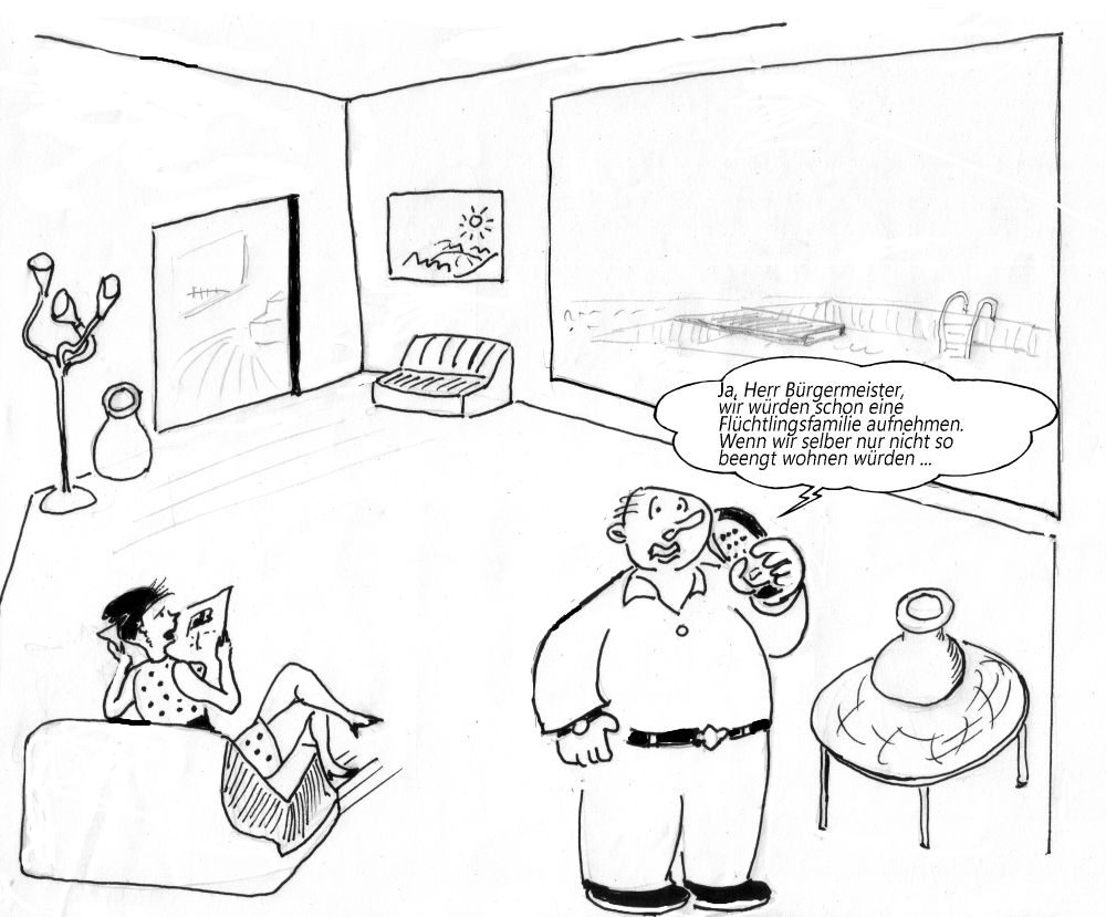 Cartoon: Raumnot 1