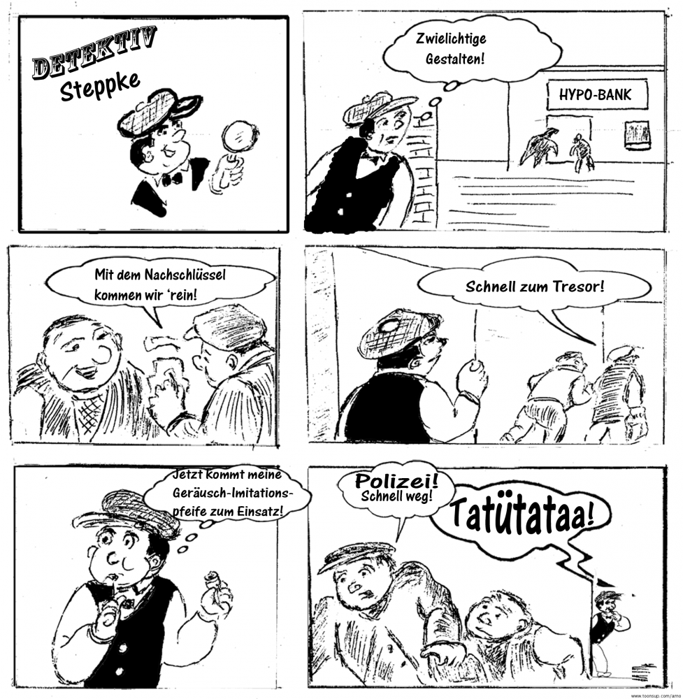 Comic: Bankraub vereitelt 1
