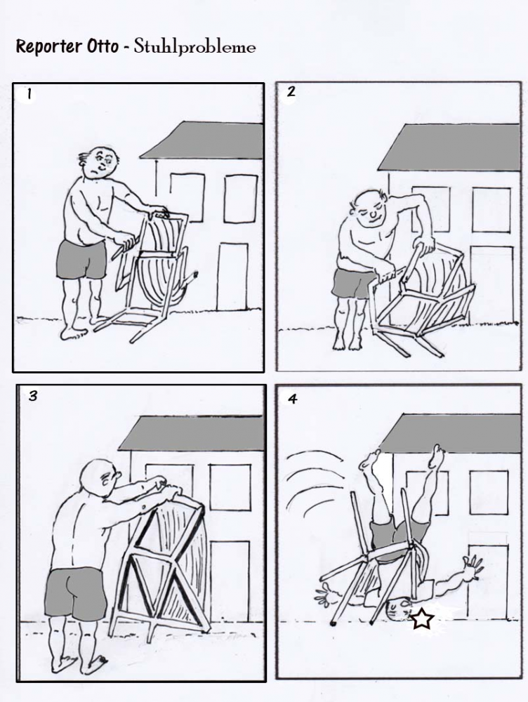Comic: Reporter Otto - Stuhlprobleme 1