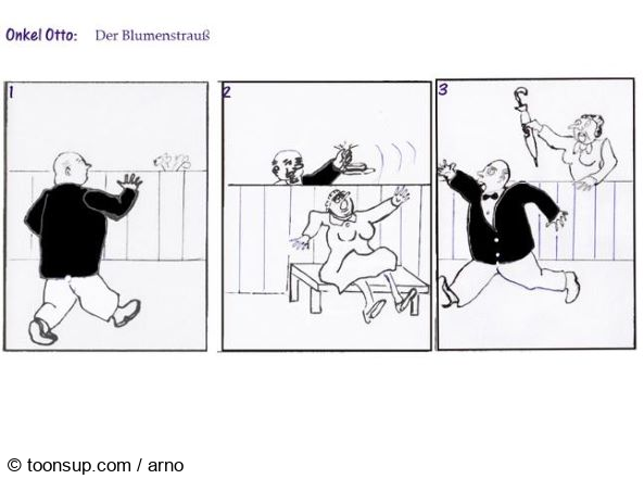 Comic: Onkel Otto - Der Blumenstrauß 1
