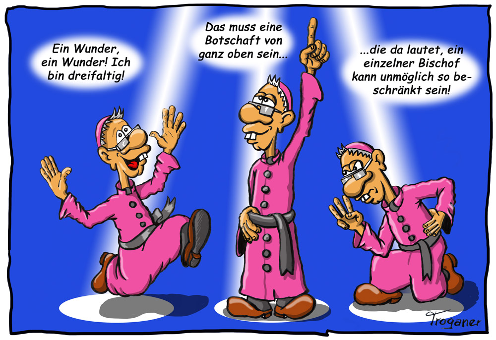 Cartoon: Der dreifaltige Tebartz 1