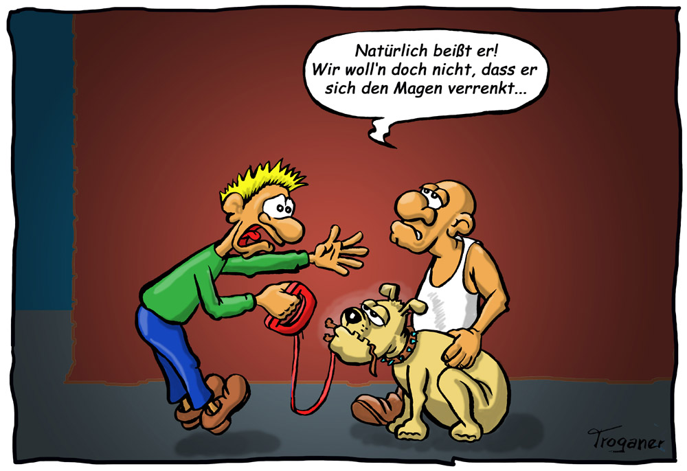 Cartoon: Beißende Hunde bellen nicht 1