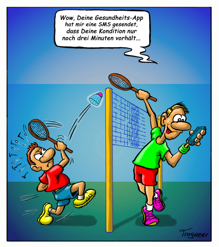 Cartoon: Badminton 2.0 1