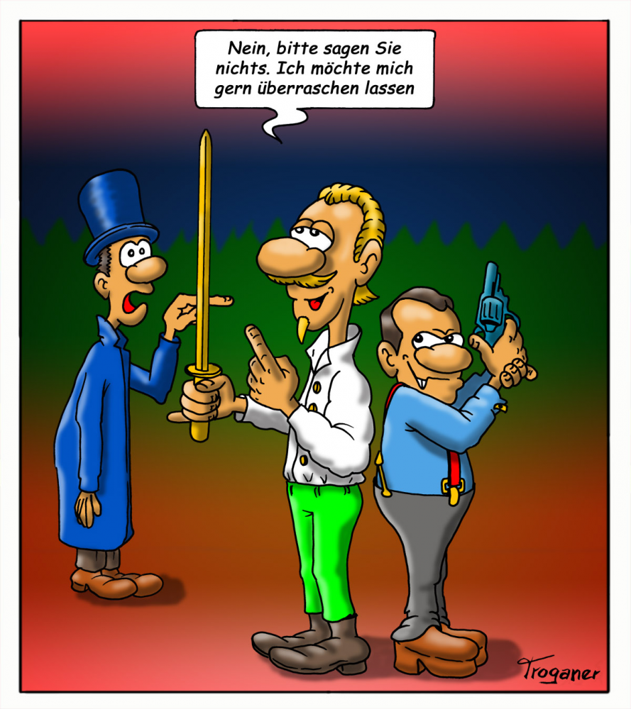 Cartoon: Zwei Duellanten 1