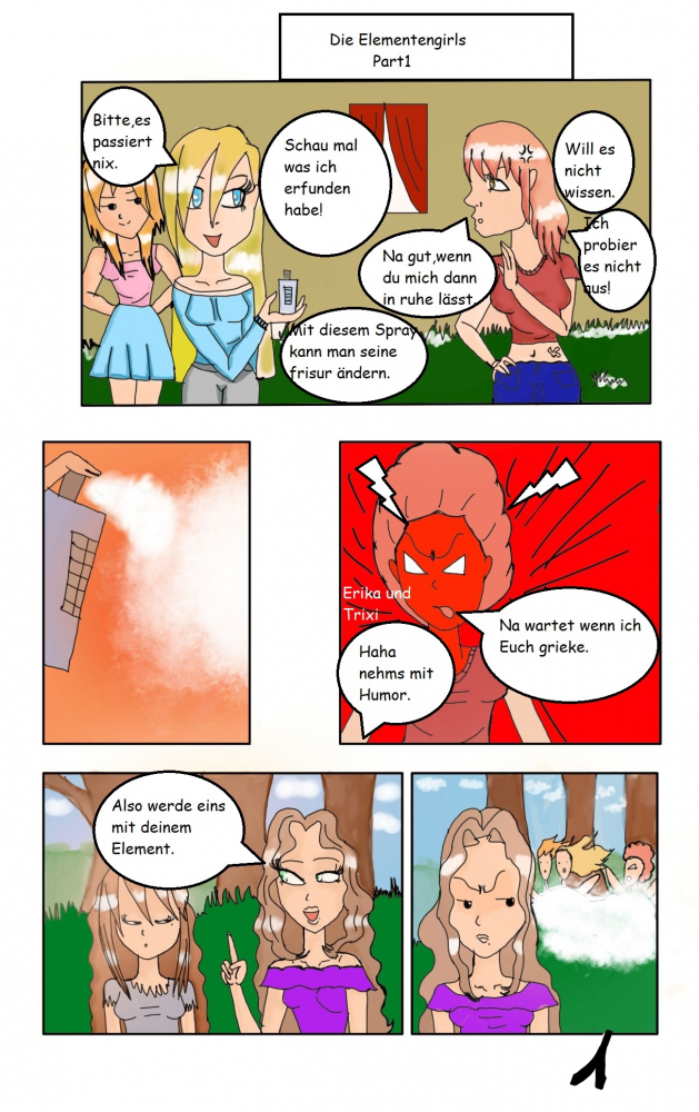 Comic: Die Elementengirls Part 1 Seite 1 - 7 1