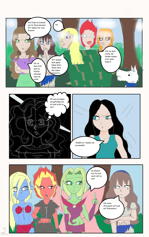 Comic: Die Elementengirls Part 1 Seite 1 - 7 2