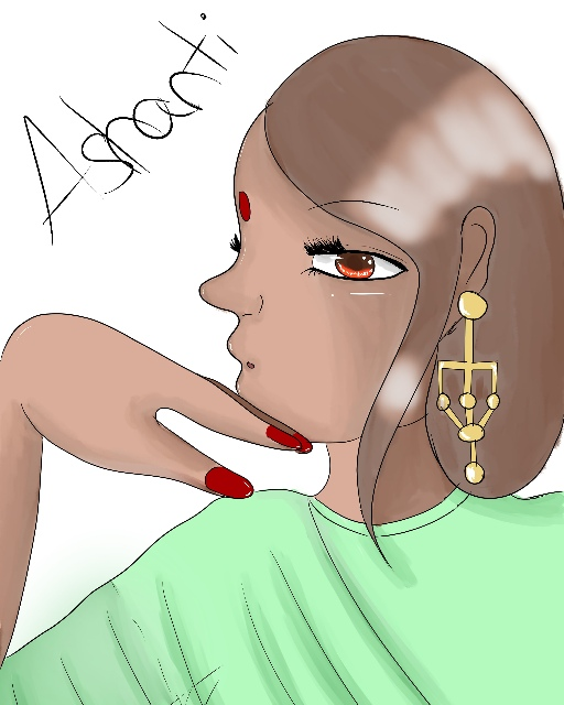 Illustration: Ashanti einer meiner Mangafiguren 1