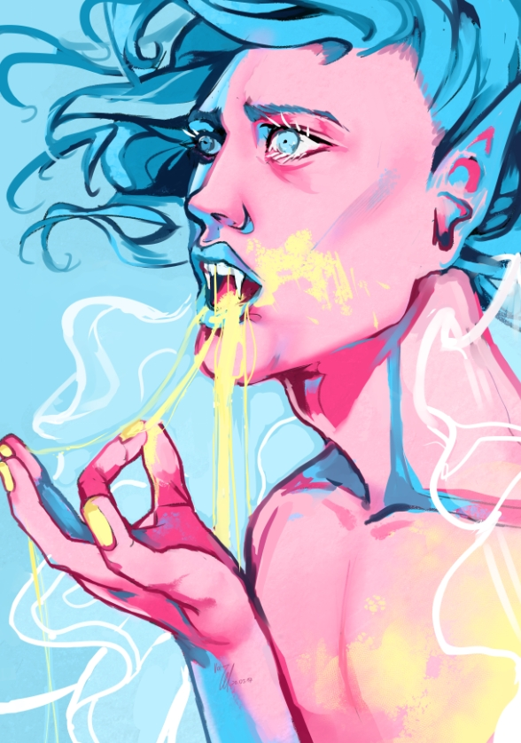 Illustration: PinkShark - Obsession 1