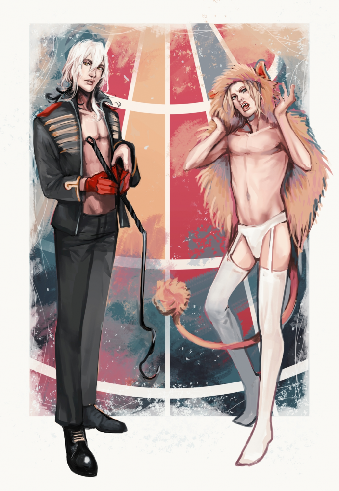 Illustration: a Lion and his Tamer 1