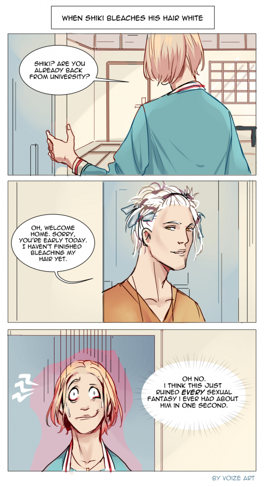 Comic: Bleaching His Hair 1