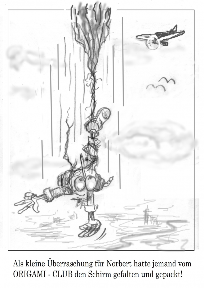 Cartoon: Der Fallschirmspringer 1