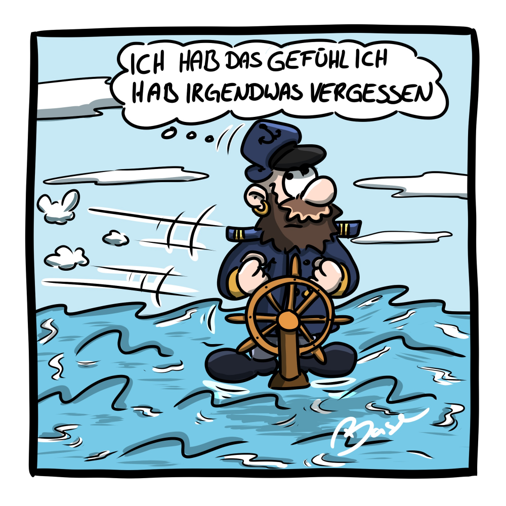 Cartoon: Auf hoher See 1