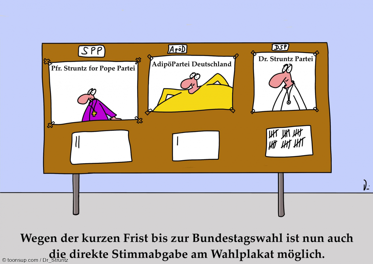 Cartoon: Wahlplakate 1