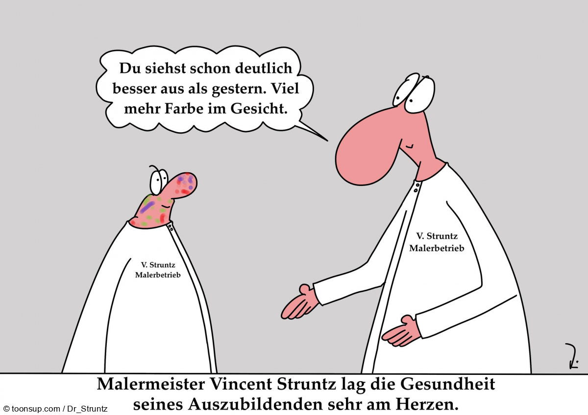 Cartoon: Farbe im Gesicht 1