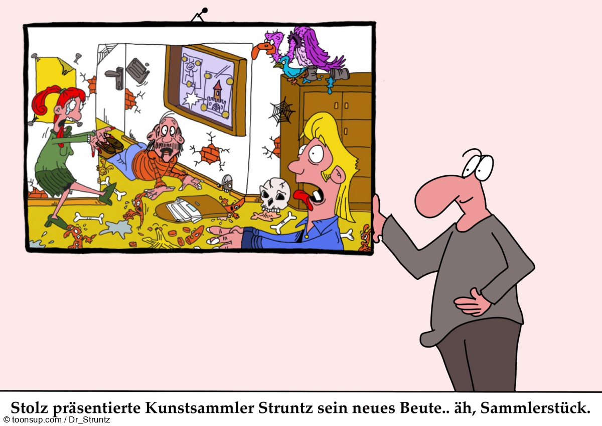 Cartoon: Kunstsammler Dr. Struntz 1