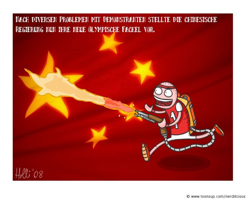 Cartoon: Chinas Olympische Fackel 1