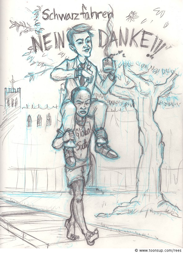 Cartoon: Eine wahre Interpretation von einem sehr frechen MVV Plakat 1