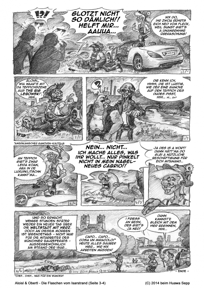 Comic: A & O Die Flaschen vom Isarstrand 2