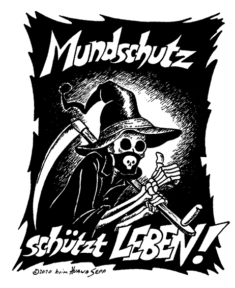 Cartoon: Mundschutz schützt Leben! 1