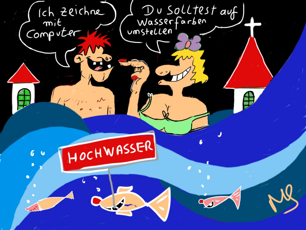 Cartoon: Hochwasser 1
