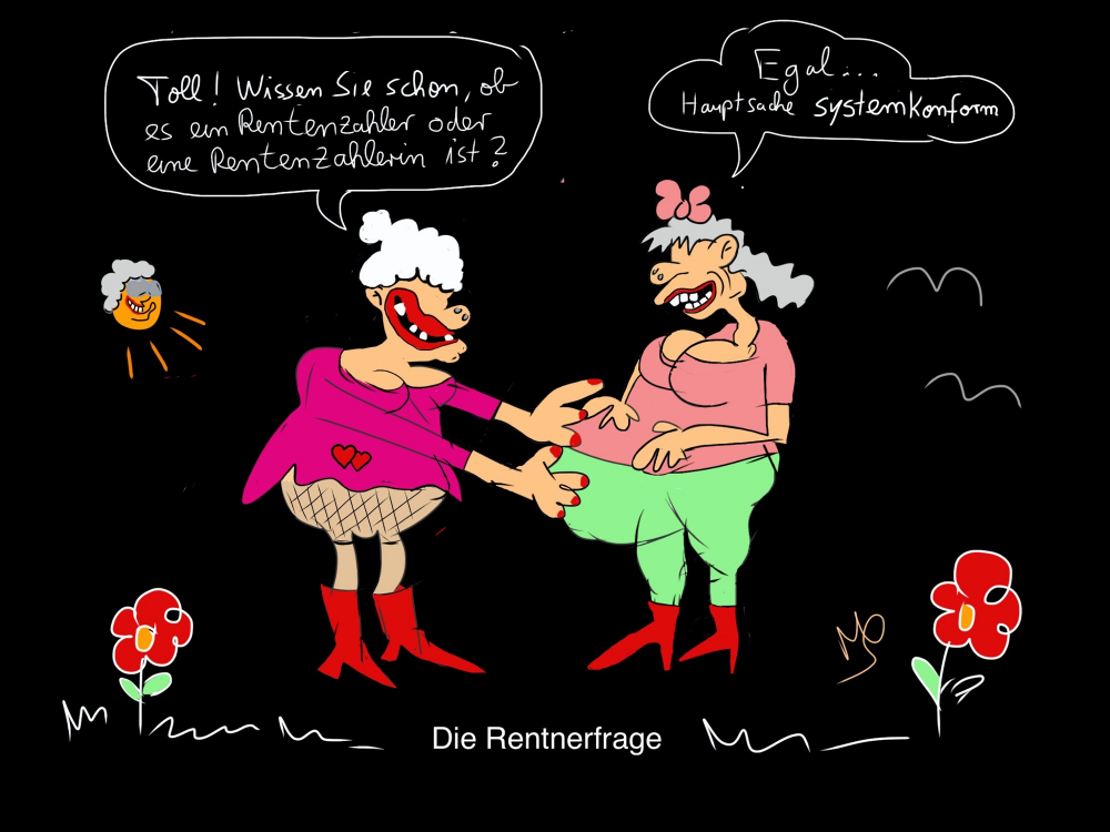 Cartoon: Rentnerfrage 1