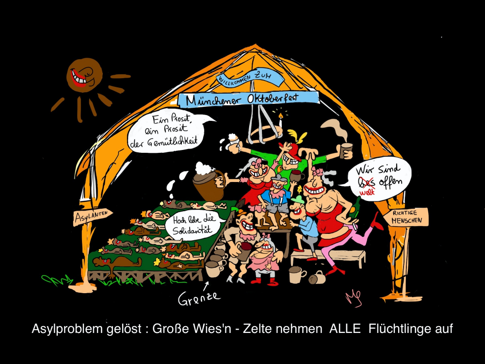 Cartoon: Asylproblem gelöst 1