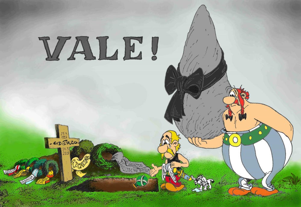 Cartoon: Uderzo-Nachruf, der Vater von Asterix & Obelix 1